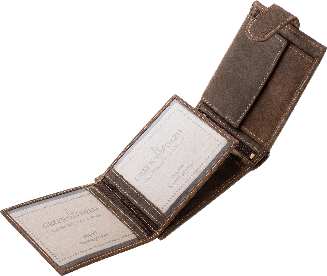GreenDeed portofel din piele naturală cu model de câine - zoom