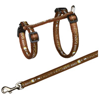 Trixie cica, sajt és egérmintás hám és póráz nagytestű macskának - duplikált #3