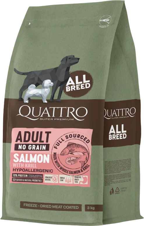 Quattro Adult No Grain Salmon & Krill - zoom