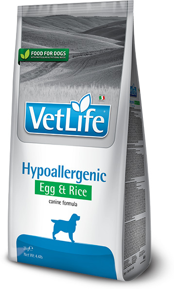 Vet Life Natural Diet Dog Hipo Egg & Rice | Hrană hipoalergenică cu ouă și orez pentru câini