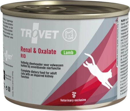 Trovet Cat Renal & Oxalate RID Lamb konzerv