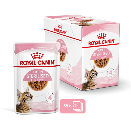 Royal Canin Kitten Sterilised Gravy - Ivartalanított kölyök macska szószos nedves táp