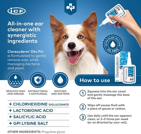 Clorexyderm Oto fültisztító oldat kutyáknak és macskáknak