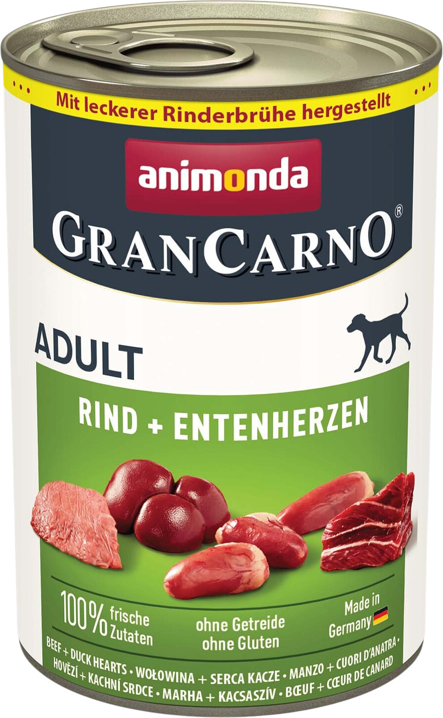 Animonda GranCarno Adult conservă cu vită și inimă de rață