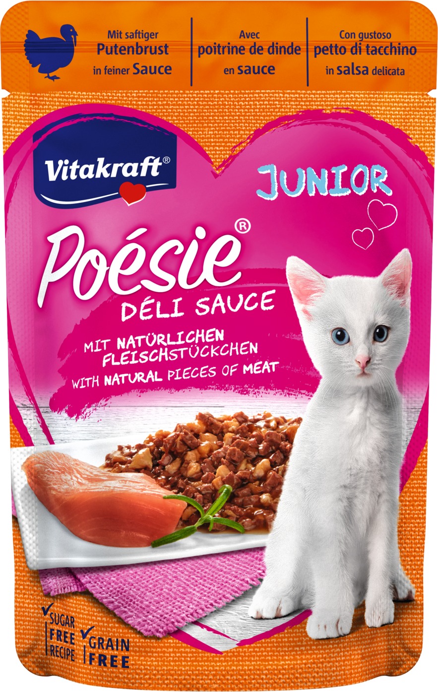 Vitakraft Poésie Délice Junior Turkey Sauce pliculeţ pentru pisici