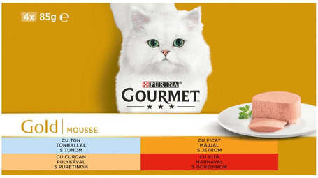 Gourmet Gold Mousse - Pástétom macskáknak - Multipack