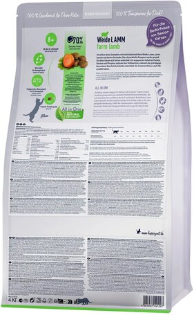 Happy Cat Senior Weide-Lamm l Macskaeledel idősödő macskáknak bárányhússal