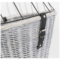 Trixie szürke fonott szállítókosár kerékpárra #5