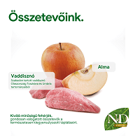 N&D Dog Adult Mini Boar & Apple Grain Free | Vaddisznóhúsos és almás kutyaeledel | Kistestű kedvenceknek #5