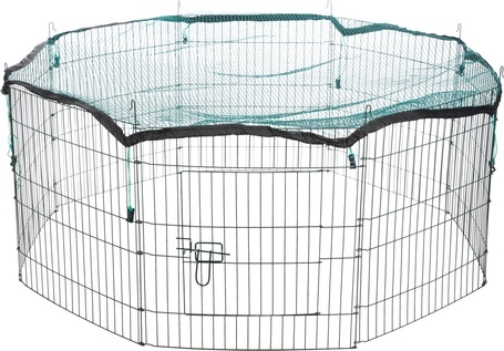 Trixie hálóval fedett 8 elemes kerti kifutó ajtóval nyulak, tengerimalacok részére - Porfestett