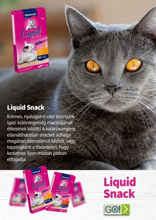 Vitakraft Cat Liquid Snack - Krémes juti májjal és biotinnal