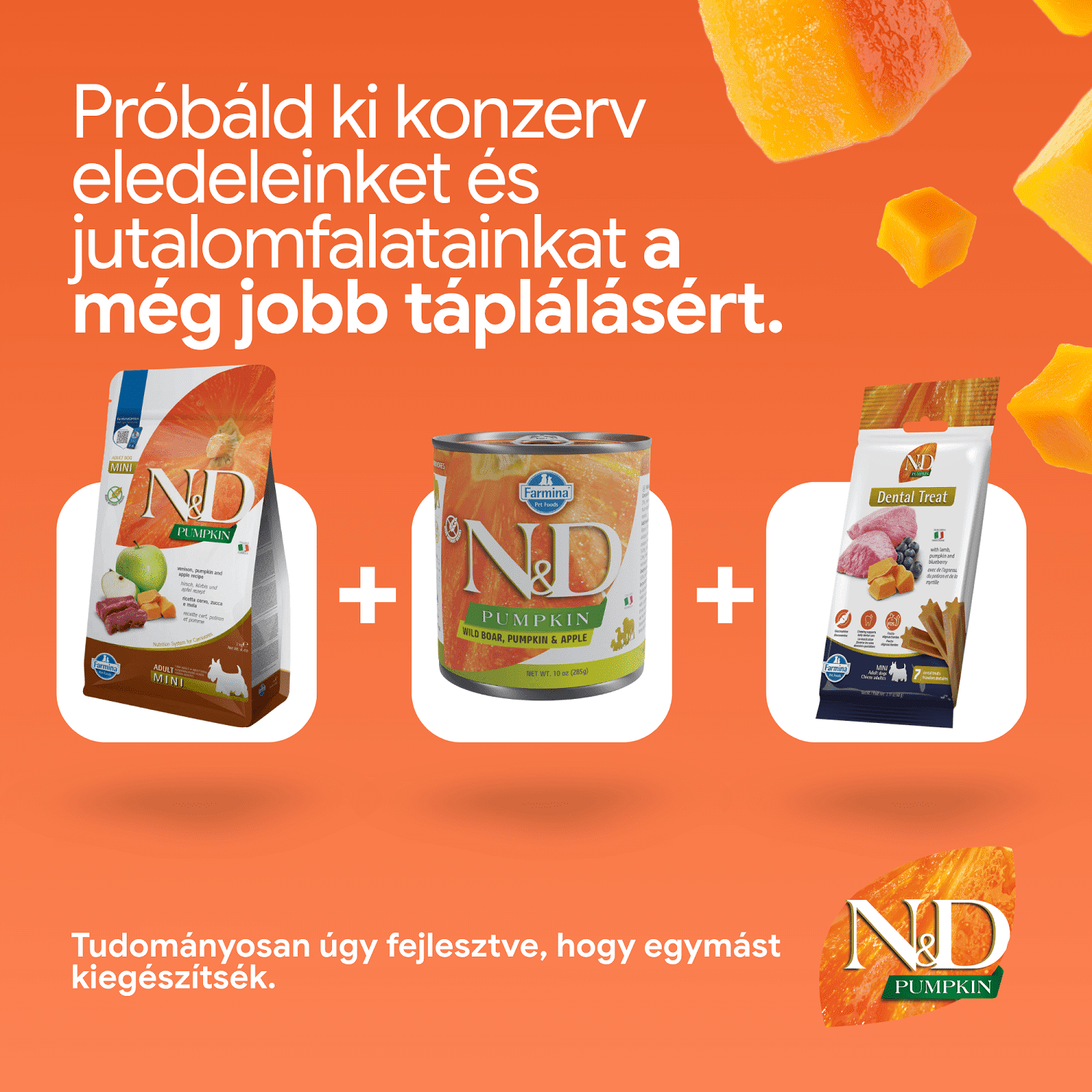 N&D Dog Grain Free Adult Mini dovleac, căprioară și măr hrană pentru câini adulți de talie mică - zoom