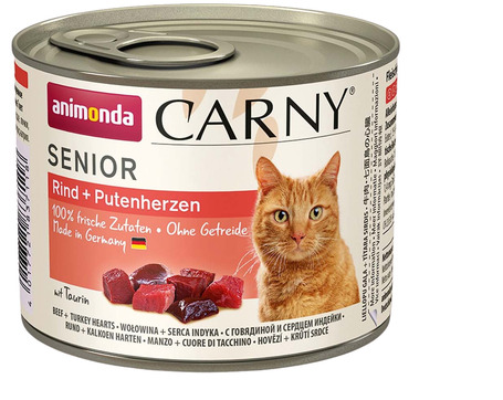 Animonda Carny Senior marhás és pulykaszíves konzerv idős macskáknak