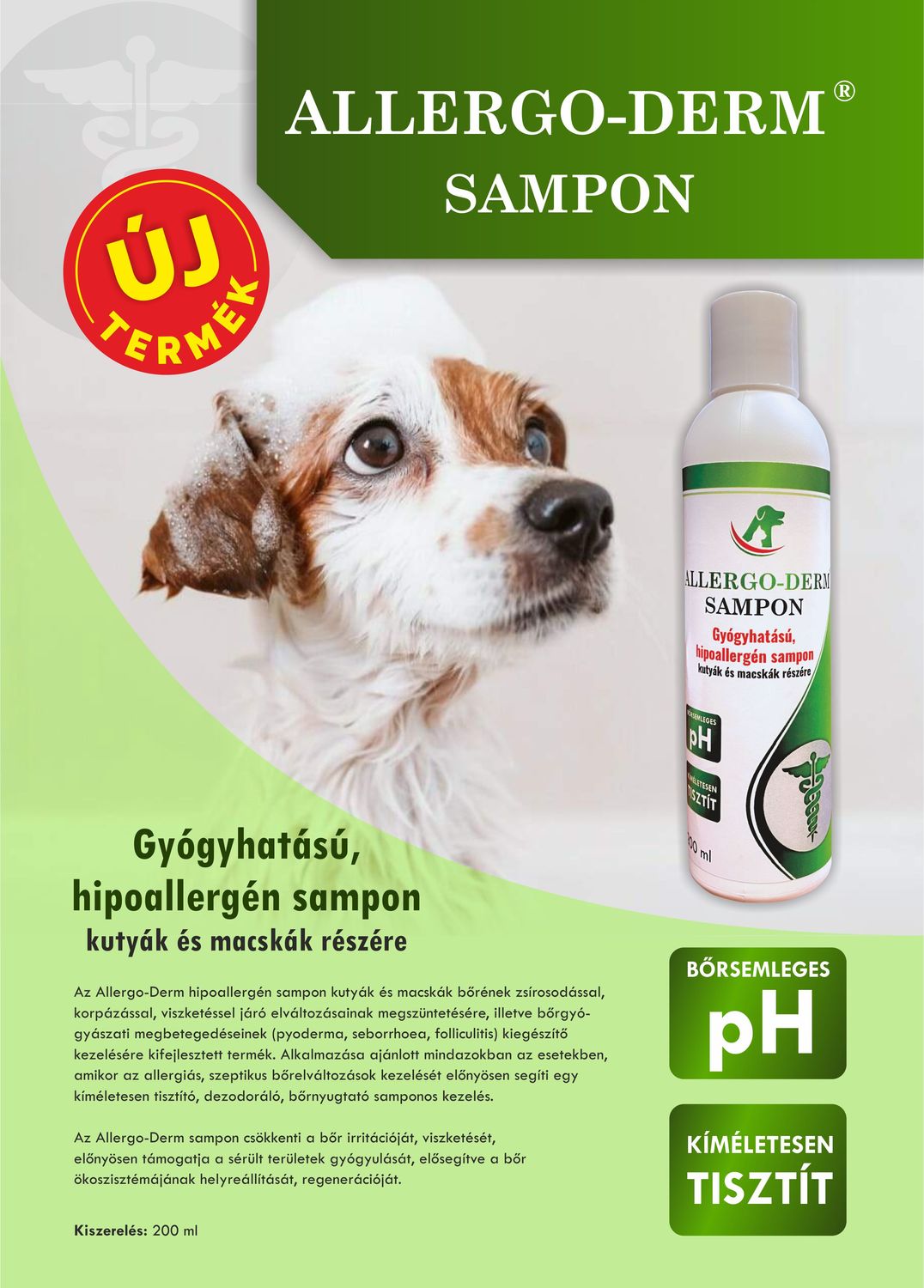 Allergo Derm șampon hipoalergenic medicamentat pentru câini și pisici - zoom
