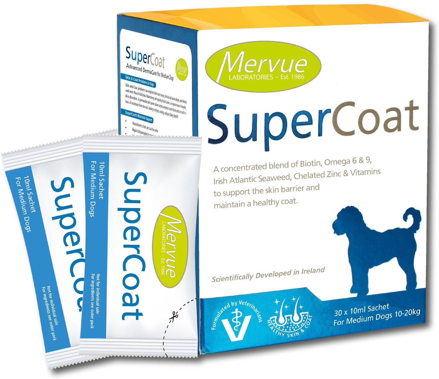 Mervue SuperCoat Dog ulei la plic câini - zoom