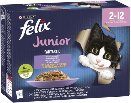 Felix Fantastic Junior aszpikos eledel kölyökmacskáknak
