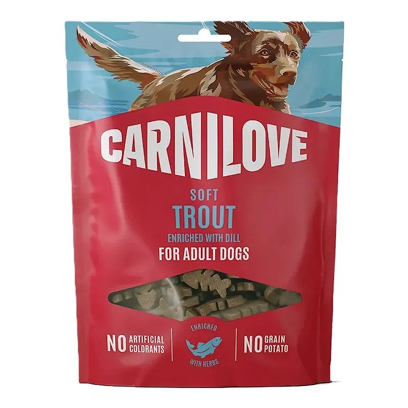 CarniLove Dog Semi Moist Snack pisztránggal és kaporral | Ízletes jutalomfalat kutyáknak
