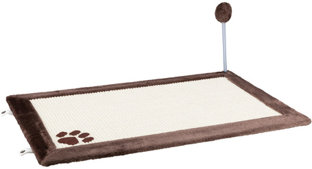 Trixie plüss szélű kaparószőnyeg rúdra rögzített szőrmelabdával