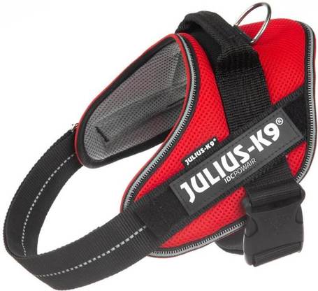 Julius-K9 IDC powAIR légáteresztő, szellőző, nyári hám kutyáknak piros színben