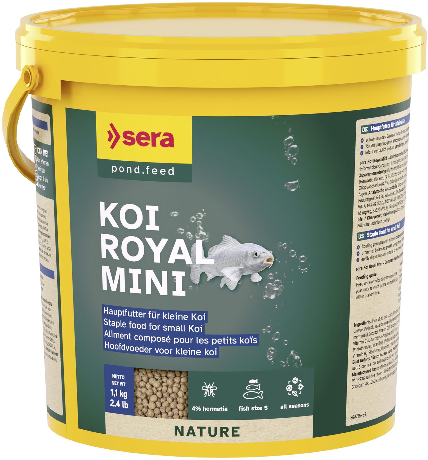 Sera Koi Royal Mini - Hrana pesti iaz granule