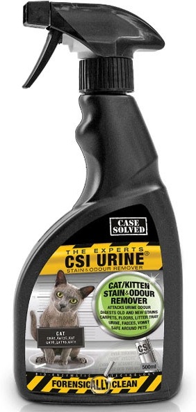 CSI Urine - Soluție spray pentru îndepărtarea mirosurilor și petelor de pisică