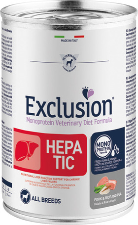 Exclusion Hepatic Pork & Rice and Pea All Breeds