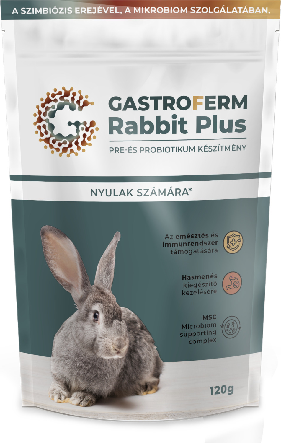 Gastroferm Rabbit Plus pre- și probiotic pentru iepuri, 120g