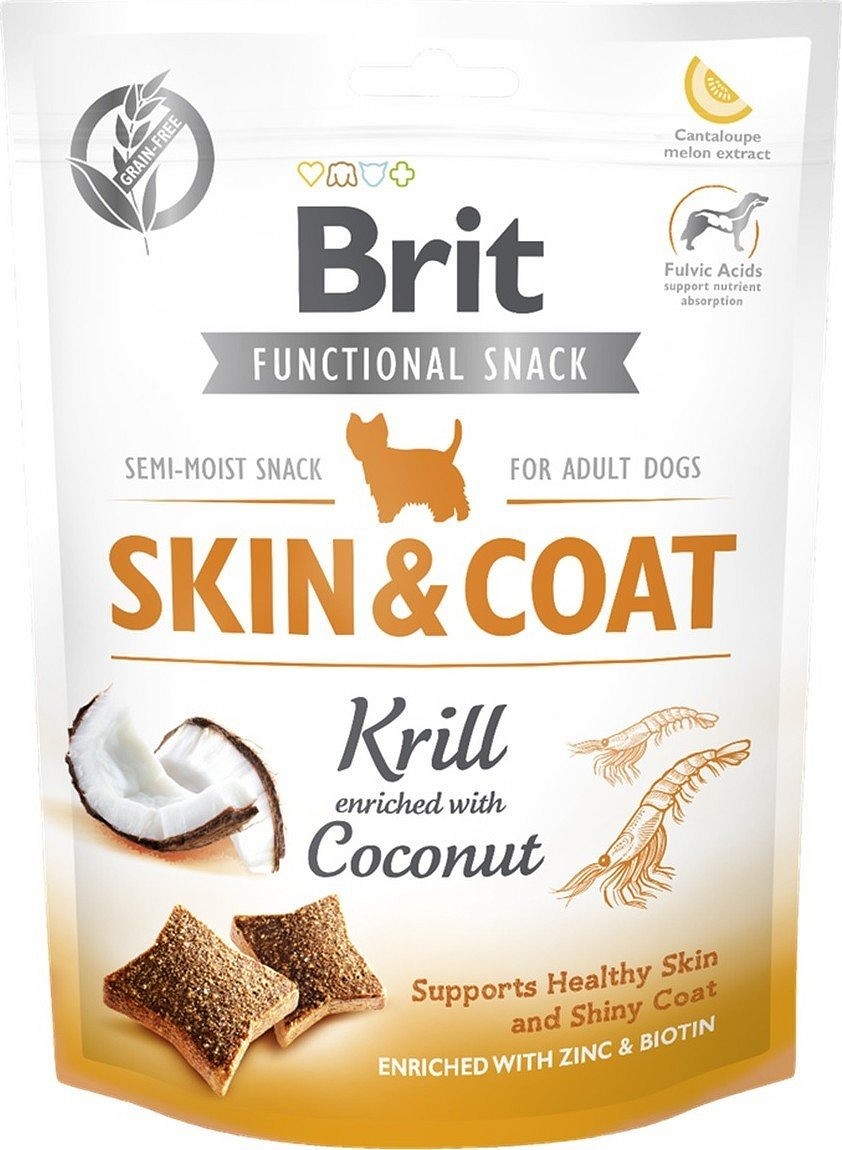 Brit Functional Snack Skin & Coat Krill 150 g