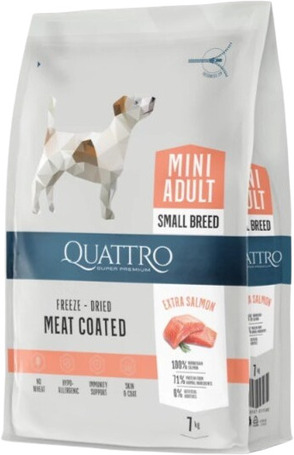 Quattro Mini Adult Salmon Meat Coated