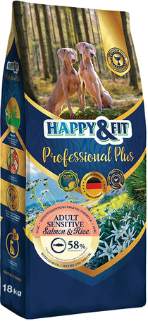 Happy&Fit Adult Sensitive Salmon & Rice hipoallergén kutyatáp lazaccal és rizzsel