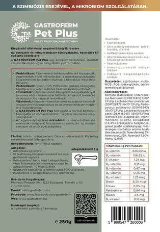 Gastroferm Pet Plus pre- és probiotikum nagytestű kutyáknak