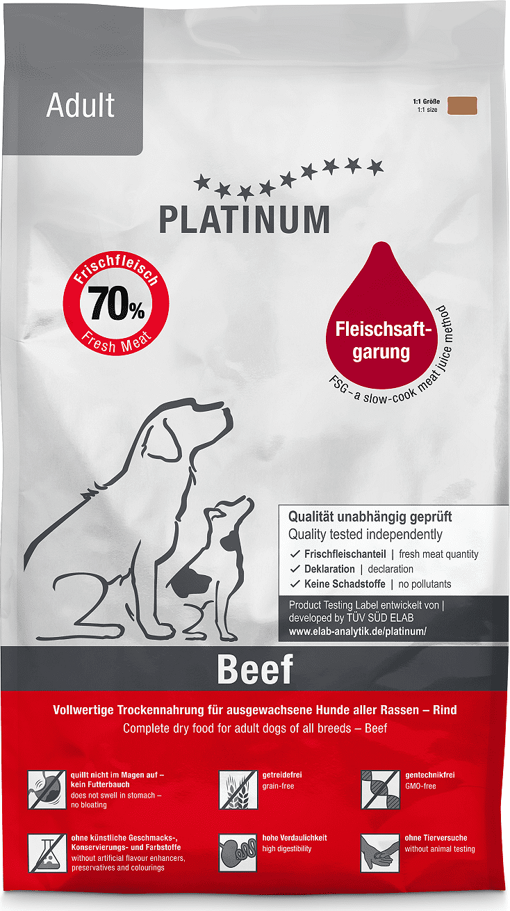Platinum Adult Beef marhahúsos száraztáp kutyáknak