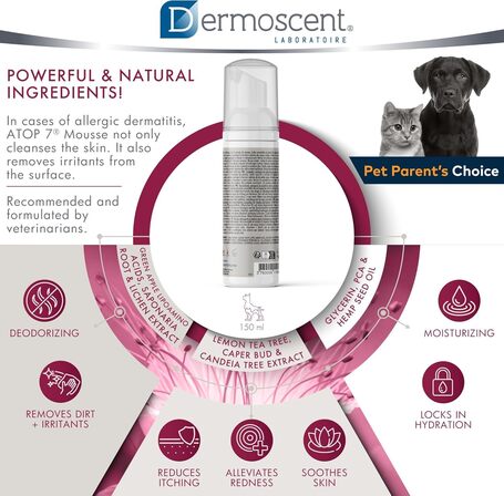 Dermoscent ATOP 7 Mousse kutyáknak és macskáknak