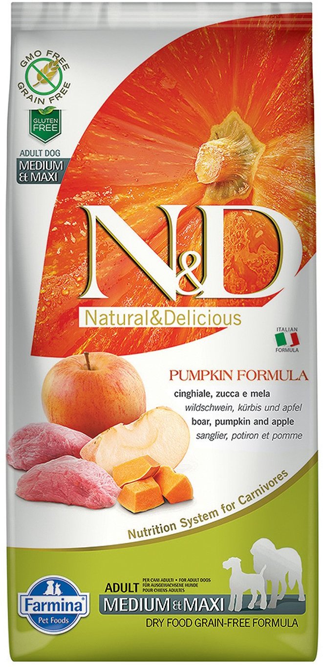 N&D Dog Grain Free Adult Medium/Maxi Wild Boar, Pumpkin & Apple - zoom