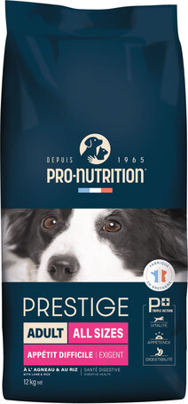 Pro-Nutrition Prestige Adult All Sizes Exigent Lamb & Rice | Kényes, válogatós kutyák számára ajánlott táp bárányhússal és rizzsel