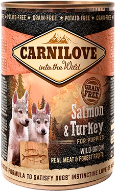 Conservă CarniLove Puppy Salmon & Turkey