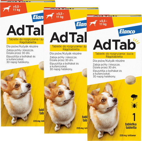 AdTab kullancs és bolha elleni rágótabletta kutyáknak