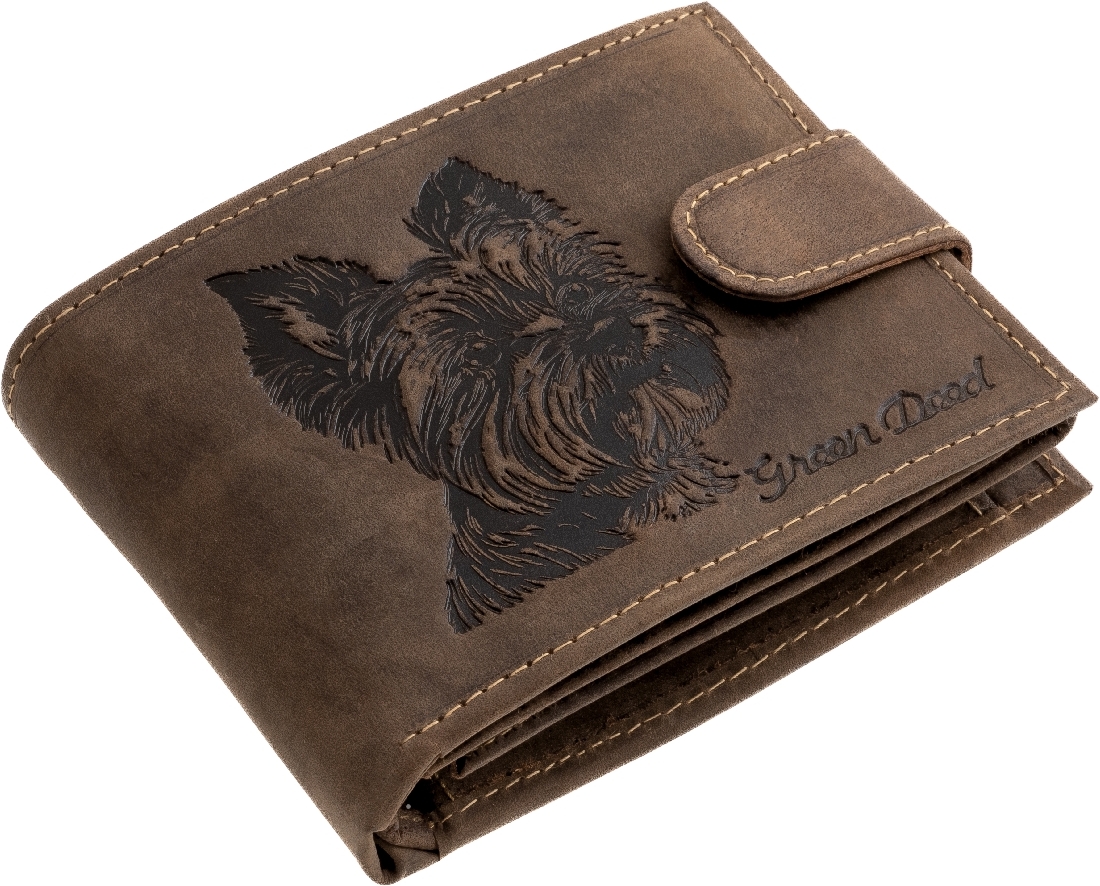 GreenDeed portofel din piele naturală cu model de câine - zoom