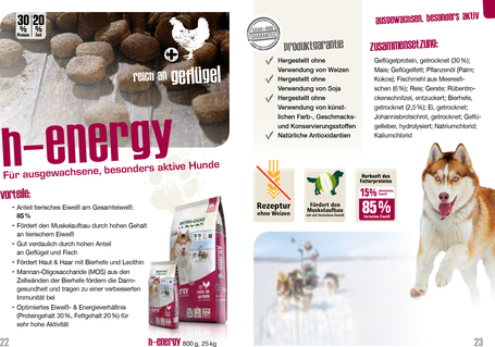 Bewi-Dog H-Energy szárnyashúsban gazdag száraztáp