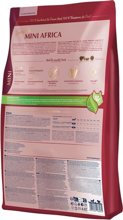 Happy Dog Mini Africa | Strucchúsos és burgonyás kutyaeledel kistestű kedvenceknek