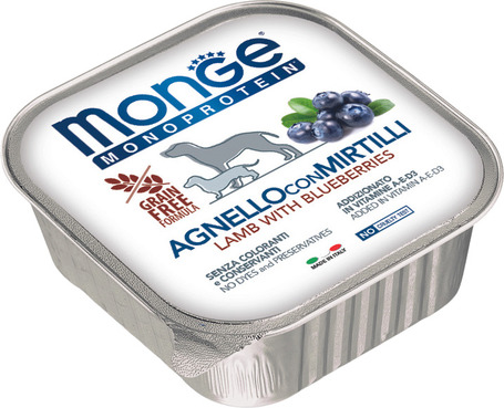 Monge Dog Grain Free Monoprotein Lamb & Blueberries Paté