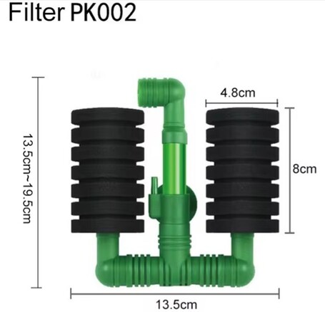 Ista tapadókorongos akváriumi dupla szivacsszűrő