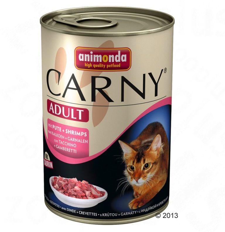 Animonda Cat Carny Adult conservă cu vită, curcan și creveți - zoom