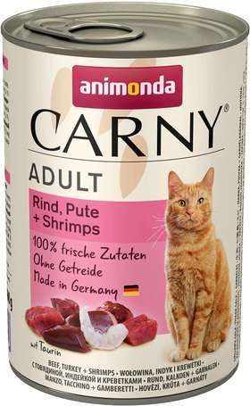 Animonda Carny Adult pulykás, marhás és garnélás konzerv macskáknak