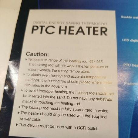 PTC X-388 műanyag burkolatú akvárium fűtő