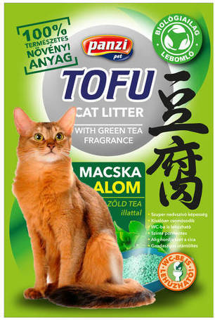 Tofu alom zöld tea illattal macskáknak