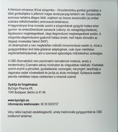 ByOrigin CBD + süngomba 19 aminosavval - Tasakos porkeverék | Kutyáknak és macskáknak