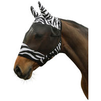 Covalliero RugBe Zebra mască împotriva muștelor cu protecție pentru urechi