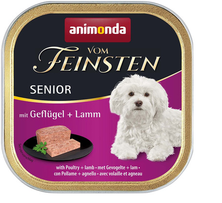 Animonda Vom Feinsten Senior szárnyas- és bárányhúsos kutyaeledel