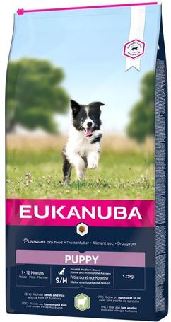 Eukanuba Puppy Small & Medium Lamb & Rice | Kölyöktáp bárányhússal és rizzsel | Érzékeny gyomrú kölyköknek